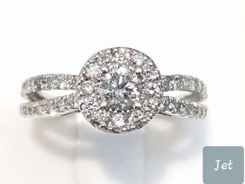 **HUGE DEAL | R71657** HALO DESIGN | ROUND CUT | 1.350ct | DIAMOND RING | WHITE GOLD - BUY SAFE