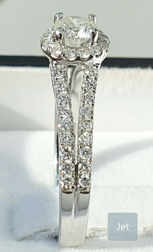 **HUGE DEAL | R62547** HALO DESIGN | ROUND CUT | 1.00ct | DIAMOND RING | WHITE GOLD - BUY SAFE