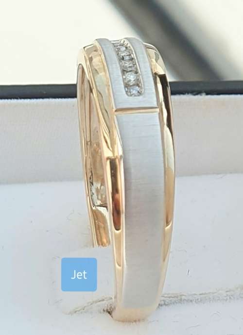 **EXCLUSIVE DEAL | R20257** GENTS DIAMOND RING | 0.150ct | ROUND CUT | WHITE/YELLOW GOLD -  BUY SAFE