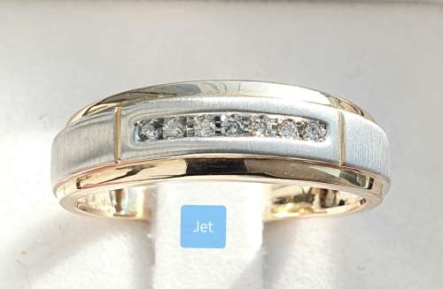 **EXCLUSIVE DEAL | R20257** GENTS DIAMOND RING | 0.150ct | ROUND CUT | WHITE/YELLOW GOLD -  BUY SAFE