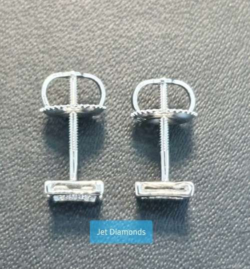 **DIAMOND CLUSTER | R16341** MICRO PAVE SET | 0.150ct | DIAMOND EARRINGS | WHITE GOLD -  BUY SAFE