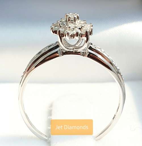 **STAR DESIGN COLLECTION | R21639** CLUSTER | 0.200ct | DIAMOND RING | YELLOW GOLD - BUY SAFE