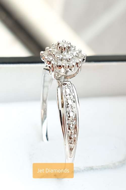 **STAR DESIGN COLLECTION | R21639** CLUSTER | 0.200ct | DIAMOND RING | YELLOW GOLD - BUY SAFE