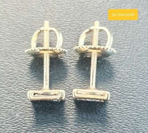 **DIAMOND CLUSTER | R16341** MICRO PAVE SET |0.185ct| DIAMOND EARRINGS | YELLOW GOLD - **SEE VIDEO**