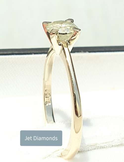 **BARGAIN BUY** ROUND CUT | 0.640ct | DIAMOND SOLITAIRE RING | YELLOW GOLD - BUY SAFE