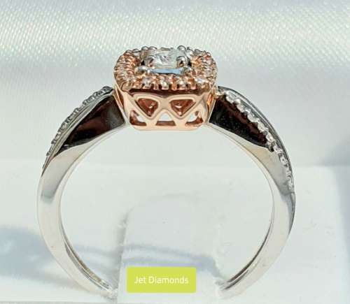 **SUPERB DEAL | R27639** SPLIT SHANK DESIGN | 0.350ct | DIAMOND RING | WHITE / ROSE GOLD - BUY SAFE