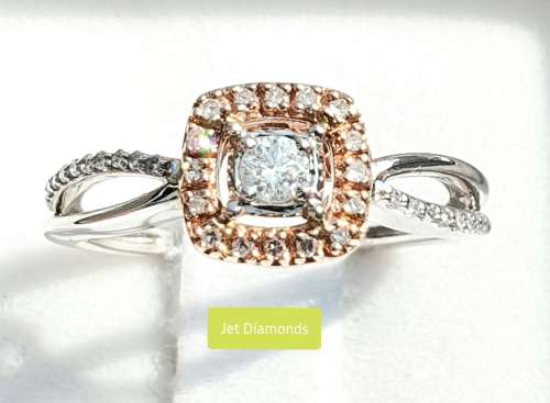 **SUPERB DEAL | R27639** SPLIT SHANK DESIGN | 0.350ct | DIAMOND RING | WHITE / ROSE GOLD - BUY SAFE