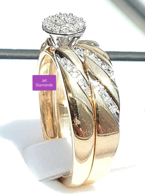 **SUPER SPECIAL | R29874** BRIDAL TWINSET | 0.350ct | DIAMOND RINGS | YELLOW GOLD - BUY SAFE