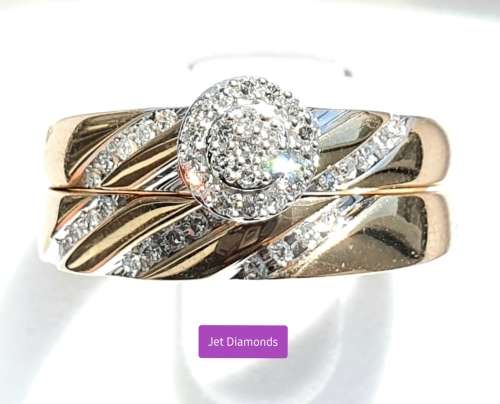 **SUPER SPECIAL | R29874** BRIDAL TWINSET | 0.350ct | DIAMOND RINGS | YELLOW GOLD - BUY SAFE