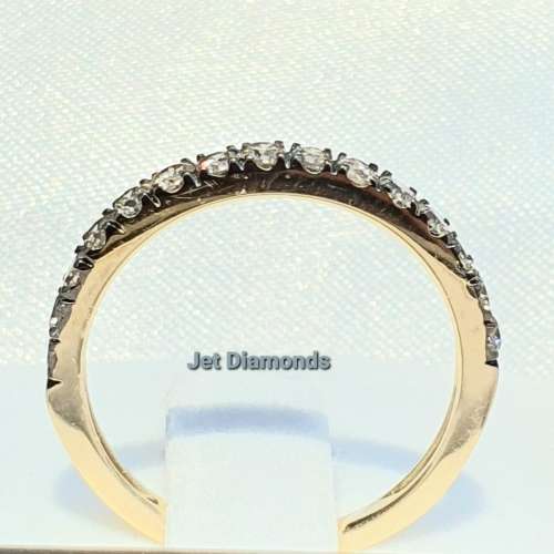 **EXCLUSIVE DESIGN | R28414** ROUND BRILLIANT CUTS | 0.650ct | DIAMOND BAND | YELLOW GOLD - BUY SAFE