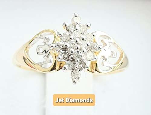 **GORGEOUS | R29639** DESIGNER | 0.250ct | CLUSTER DIAMOND RING | YELLOW GOLD - BUY SAFE