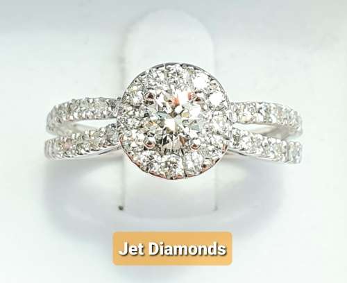 **HUGE DEAL | R71657** HALO DESIGN | ROUND CUT | 1.350ct | DIAMOND RING | WHITE GOLD - BUY SAFE
