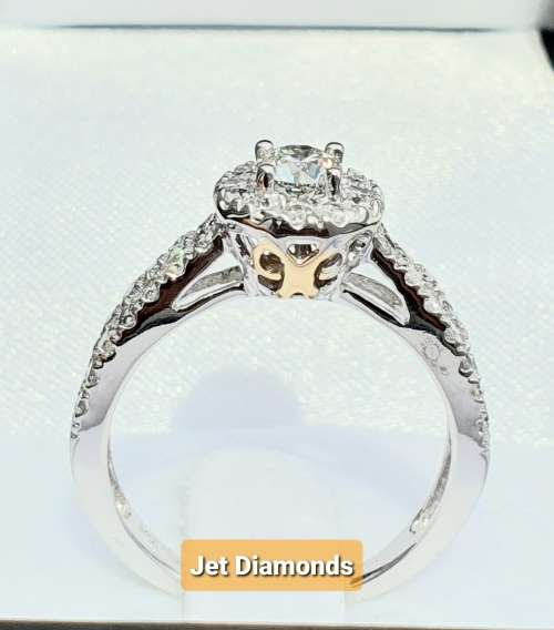 **HUGE DEAL | R71657** HALO DESIGN | ROUND CUT | 1.350ct | DIAMOND RING | WHITE GOLD - BUY SAFE