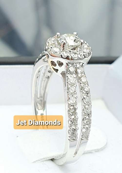 **HUGE DEAL | R71657** HALO DESIGN | ROUND CUT | 1.350ct | DIAMOND RING | WHITE GOLD - BUY SAFE