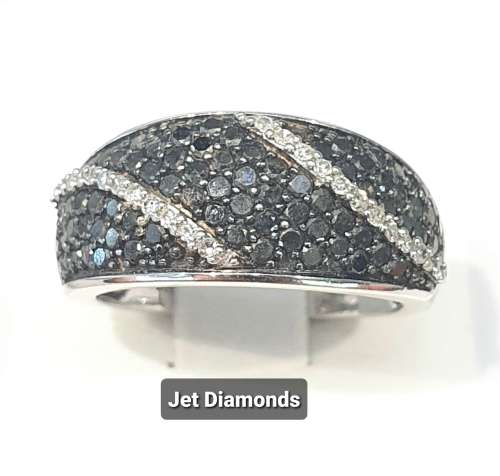 **WOW FACTOR | R69274** WHITE / BLACK ROUND CUTS | 1.135ct | DIAMOND RING | WHITE GOLD - BUY SAFE