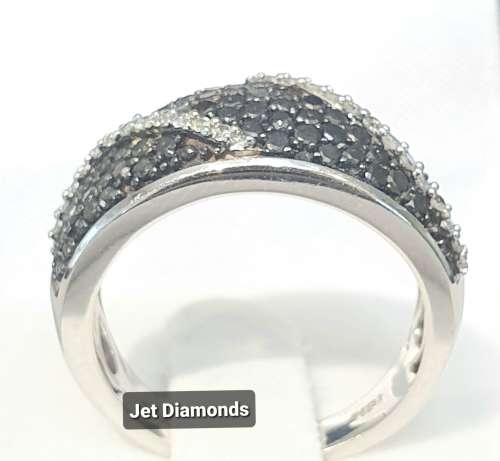 **WOW FACTOR | R69274** WHITE / BLACK ROUND CUTS | 1.135ct | DIAMOND RING | WHITE GOLD - BUY SAFE