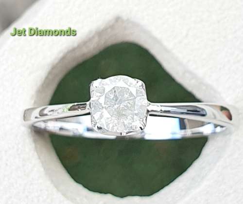 **BARGAIN BUY** ROUND CUT | 0.540ct | DIAMOND SOLITAIRE RING | WHITE GOLD - BUY SAFE