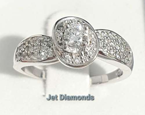 **GORGEOUS | R47639** SWIRL DESIGN | 0.750ct | DIAMOND RING | WHITE GOLD - BUY SAFE