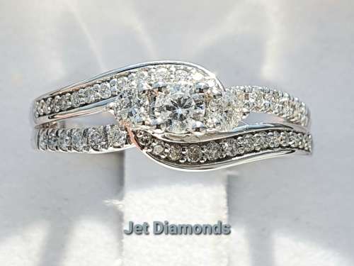 **TRILOGY DESIGN | R42852** HIGH QUALITY | 0.750ct | DIAMOND RING | WHITE GOLD - BUY SAFE