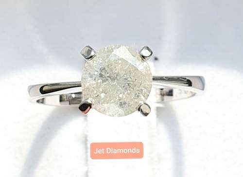 **BARGAIN BUY** ROUND CUT | 1.180ct | DIAMOND SOLITAIRE RING | WHITE GOLD - BUY SAFE
