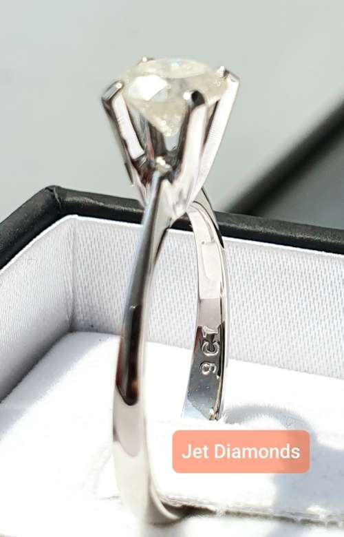 **BARGAIN BUY** ROUND CUT | 1.180ct | DIAMOND SOLITAIRE RING | WHITE GOLD - BUY SAFE