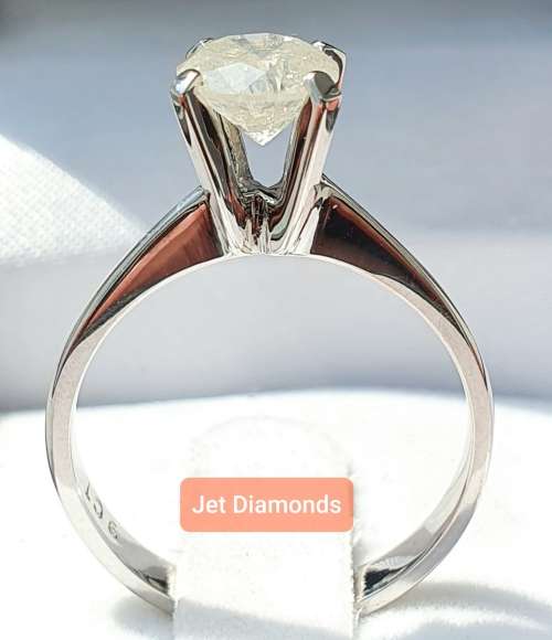 **BARGAIN BUY** ROUND CUT | 1.180ct | DIAMOND SOLITAIRE RING | WHITE GOLD - BUY SAFE