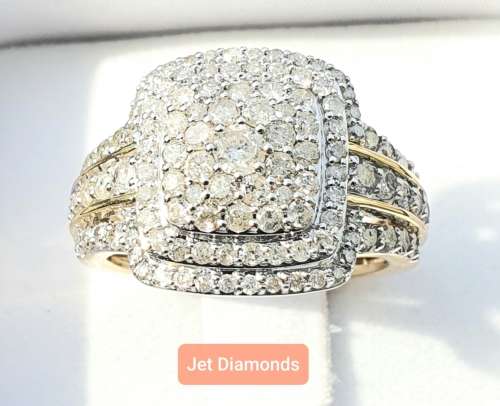 **MASSIVE PROMO | R78652]** ROUND CUT | 2.00ct | COCKTAIL DIAMOND RING | YELLOW GOLD - BUY SAFE