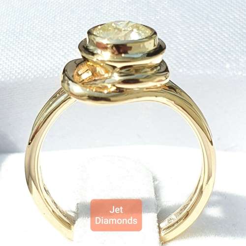 **BARGAIN BUY** ROUND CUT | 0.590ct | DIAMOND SOLITAIRE RING | YELLOW GOLD - BUY SAFE