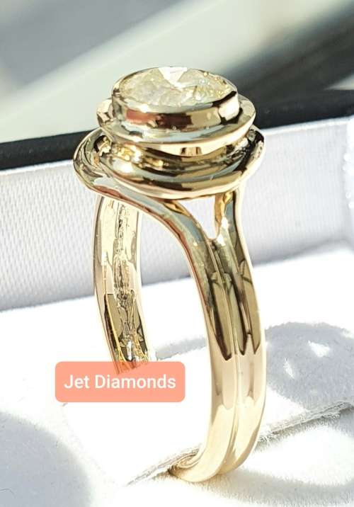 **BARGAIN BUY** ROUND CUT | 0.590ct | DIAMOND SOLITAIRE RING | YELLOW GOLD - BUY SAFE