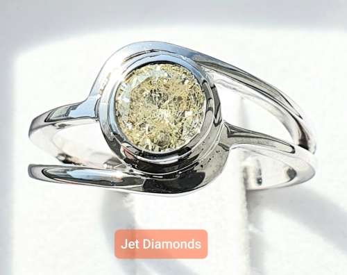 **BARGAIN BUY** ROUND CUT | 0.640ct | DIAMOND SWIRL DESIGN RING | WHITE GOLD - BUY SAFE
