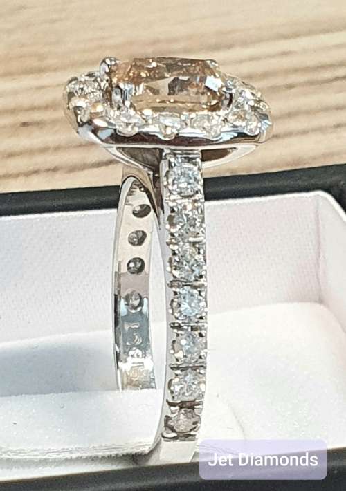 **HUGE CERTIFIED | R215362** CUSHION CUT | 2.921ct | DESIGNER DIAMOND RING |18KT WHITE GOLD-BUY SAFE