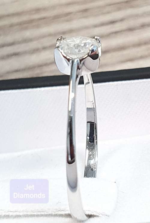 **BARGAIN BUY** ROUND CUT | 0.560ct | DIAMOND SOLITAIRE RING | WHITE GOLD - BUY SAFE