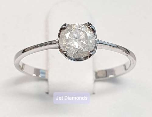 **BARGAIN BUY** ROUND CUT | 0.560ct | DIAMOND SOLITAIRE RING | WHITE GOLD - BUY SAFE