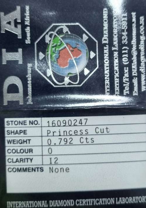 **CERTIFIED | R85634** PRINCESS CUT  | 0.673ct | DESIGNER DIAMOND TRIPSET| 18KT ROSE GOLD - BUY SAFE