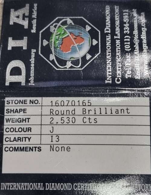 **MASSIVE PROMO | R237419]** ROUND CUT | 2.630cts | CERTIFIED DIAMOND RING | WHITE GOLD- BUY SAFE