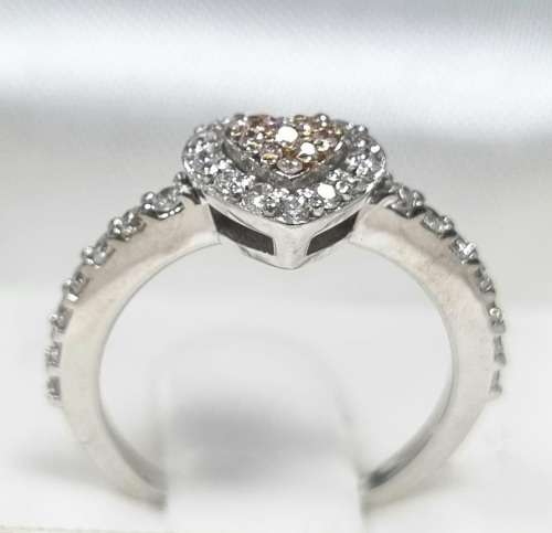 **FABULOUS PINK DIAMONDS | R39412** HEART DESIGN | 0.50ct | DIAMOND RING | WHITE GOLD - BUY SAFE