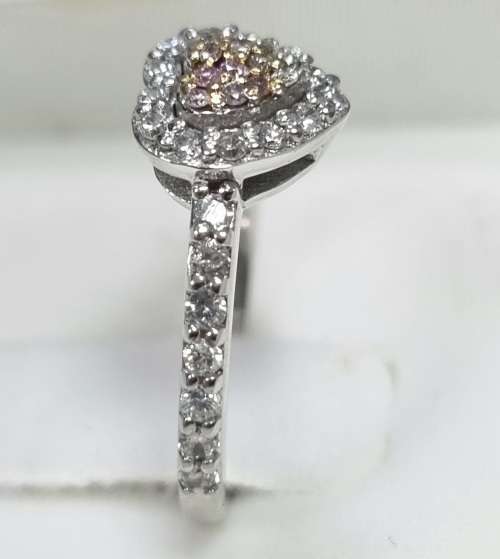 **FABULOUS PINK DIAMONDS | R39412** HEART DESIGN | 0.50ct | DIAMOND RING | WHITE GOLD - BUY SAFE