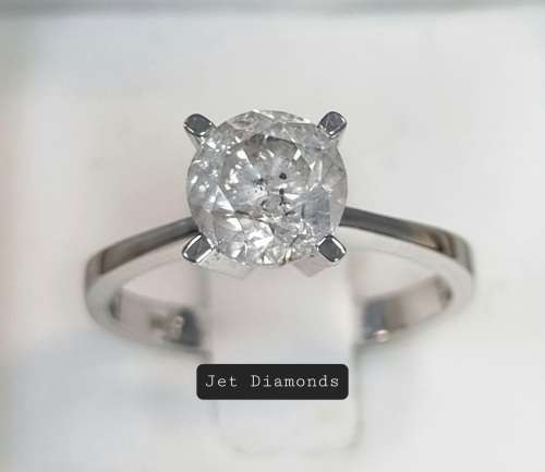 **MASSIVE PROMO | R188347]** ROUND CUT |2.106ct| CERTIFIED DIAMOND RING | 18KT WHITE GOLD - BUY SAFE