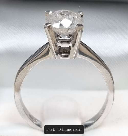 **MASSIVE PROMO | R188347]** ROUND CUT |2.106ct| CERTIFIED DIAMOND RING | 18KT WHITE GOLD - BUY SAFE