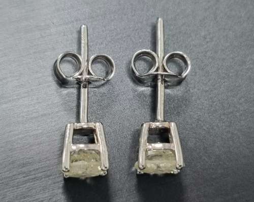 **NATURAL DIAMOND STUDS | R48195** ROUND CUT | 1.050ct | DIAMOND EARRING | 18KT WHITE GOLD- BUY SAFE