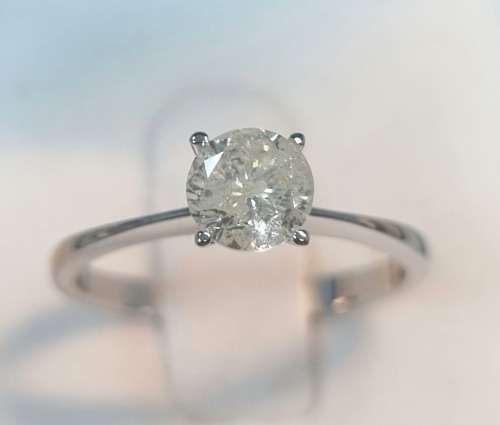 **NATURAL DIAMOND SOLITAIRE | R39472** ROUND CUT | 0.780ct | DIAMOND RING | 18KT WHITE GOLD-BUY SAFE