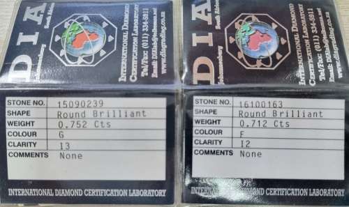 **CERTIFIED DIAMOND STUDS | R103586** ROUND CUT | 1.464ct | EARRINGS | 18KT WHITE GOLD - BUY SAFE