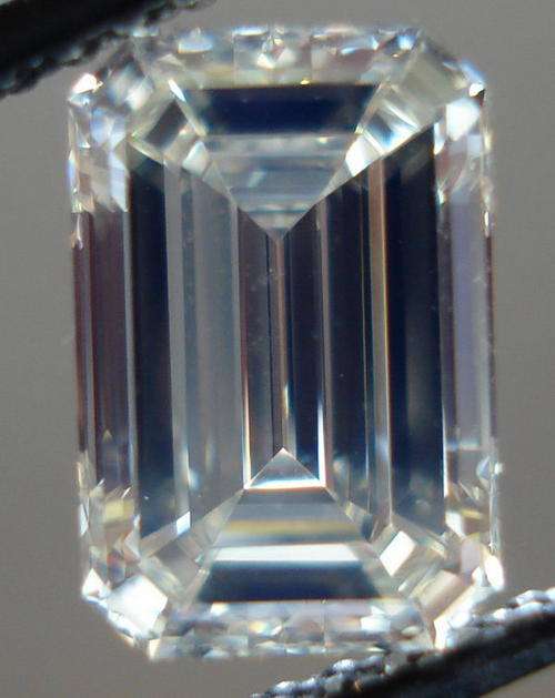 **DIA CERTIFIED** [0.613ct] HIGH QUALITY [ K / VS2 ] EMERALD CUT DIAMOND - BUY SAFE