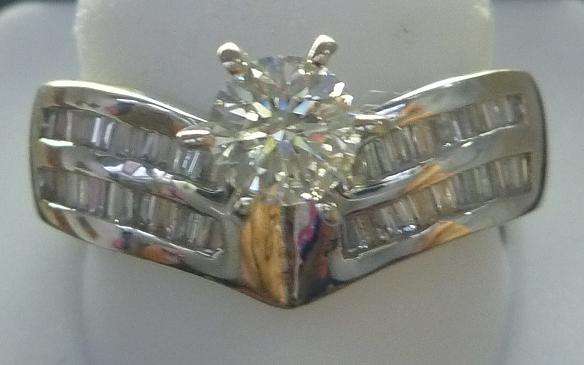 **WOW [R59528]** MARVELLOUS [1.057ct] DIAMOND RING [18KT] WHITE GOLD - BUY SAFE