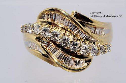 **1 PIECE ONLY [R45819]** CLUSTER DIAMOND RING [1.501ct] YELLOW GOLD - BUY SAFE