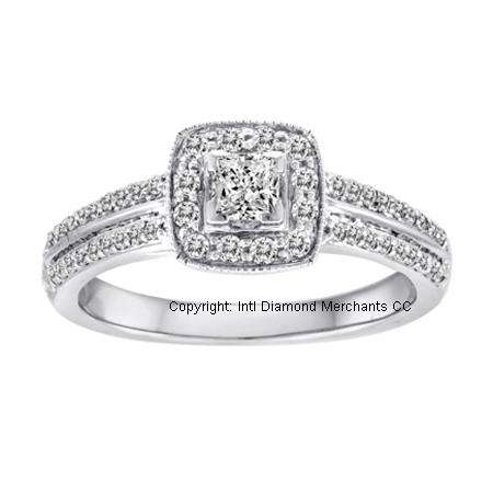 **BRILLIANT VALUE [R30258]** EYE CLEAN [0.650ct] DIAMOND RING [3.284g] WHITE GOLD  - BUY SAFE