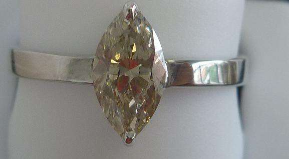 **CRAZY SPARKLE [R31432]** MARQUISE CUT [VS2] DIAMOND [0.800ct] SOLITAIRE RING WHITE GOLD -BUY SAFE