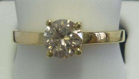 **GORGEOUS [R23452]** ROUND [K / SI1] CUT [0.500ct] DIAMOND RING [YELLOW GOLD] - BUY SAFE