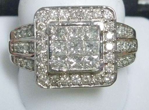 **SPECTACULAR [R68635]** INVISIBLE [VVS] DESIGN [1.50ct] DIAMOND RING [6.413g] WHITE GOLD - BUY SAFE