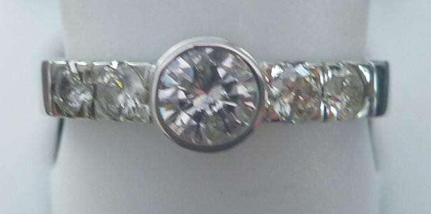 **GORGEOUS [R27879]** SPARKLING DESIGNER [0.700ct] DIAMOND RING [WHITE GOLD] - BUY SAFE